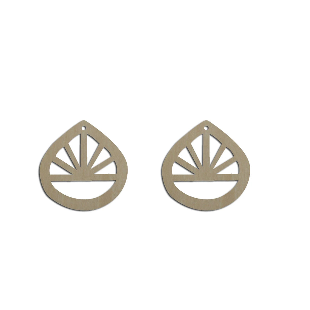 10pcs Unfinished Wood Blank Geometric Bigger Teardrop Sun Hoop Shape Macrame Earring Part Findings For DIY Jewelry Making