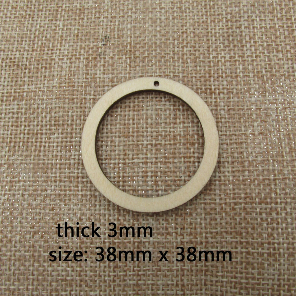 10pcs Unfinished Wood Blanks Macrame Half  Sun Semi Circle Round Peace Shape Wooden Macrame For DIY Earrings Findings Jewelry
