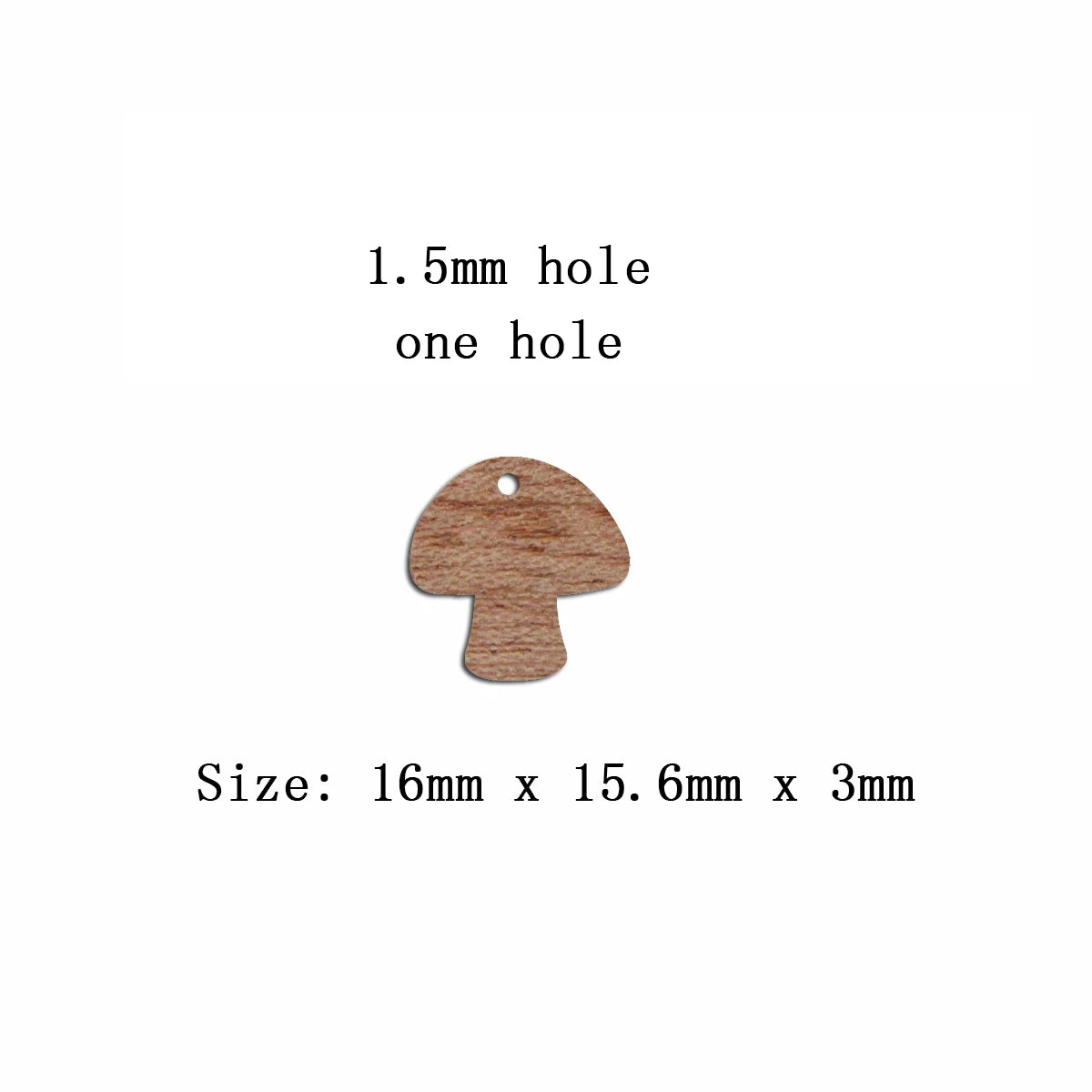 6pcs Unfinished Blank Wooden Mushroom Post Stud Earring Connector Pendant for Women Female Jewelry Making DIY Crafting