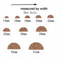 6pcs Unfinished Blank Wooden Geometric Half Circle Smicircle One Holes Earring Connector Pendant for Jewelry Making