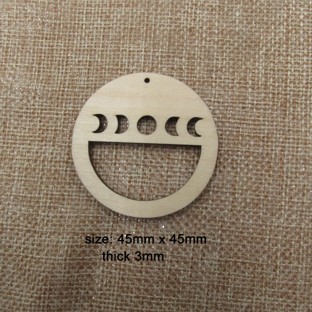 10pcs Unfinished Blanks Wood Crescent Moon Macrame Circle Diamond Teardrop Shape For Jewelry Findings Hoops Earring