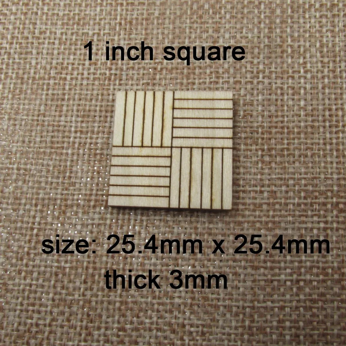 Unfinished Blank Miniature Wooden Tiles, Wood Flooring for Mini DIY Dollhouse, Furniture Crafts, 10Pcs