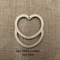10pcs Unfinished Blanks Wooden Heart Macrame Double Heart Shape Cutout For Jewelry Findings Hoops Earring