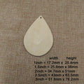 10pcs All Size DIY Unfinished Laser Cut Wood Earrings Blanks Wide Hollow Rounded Teardrop Shape For Jewelry