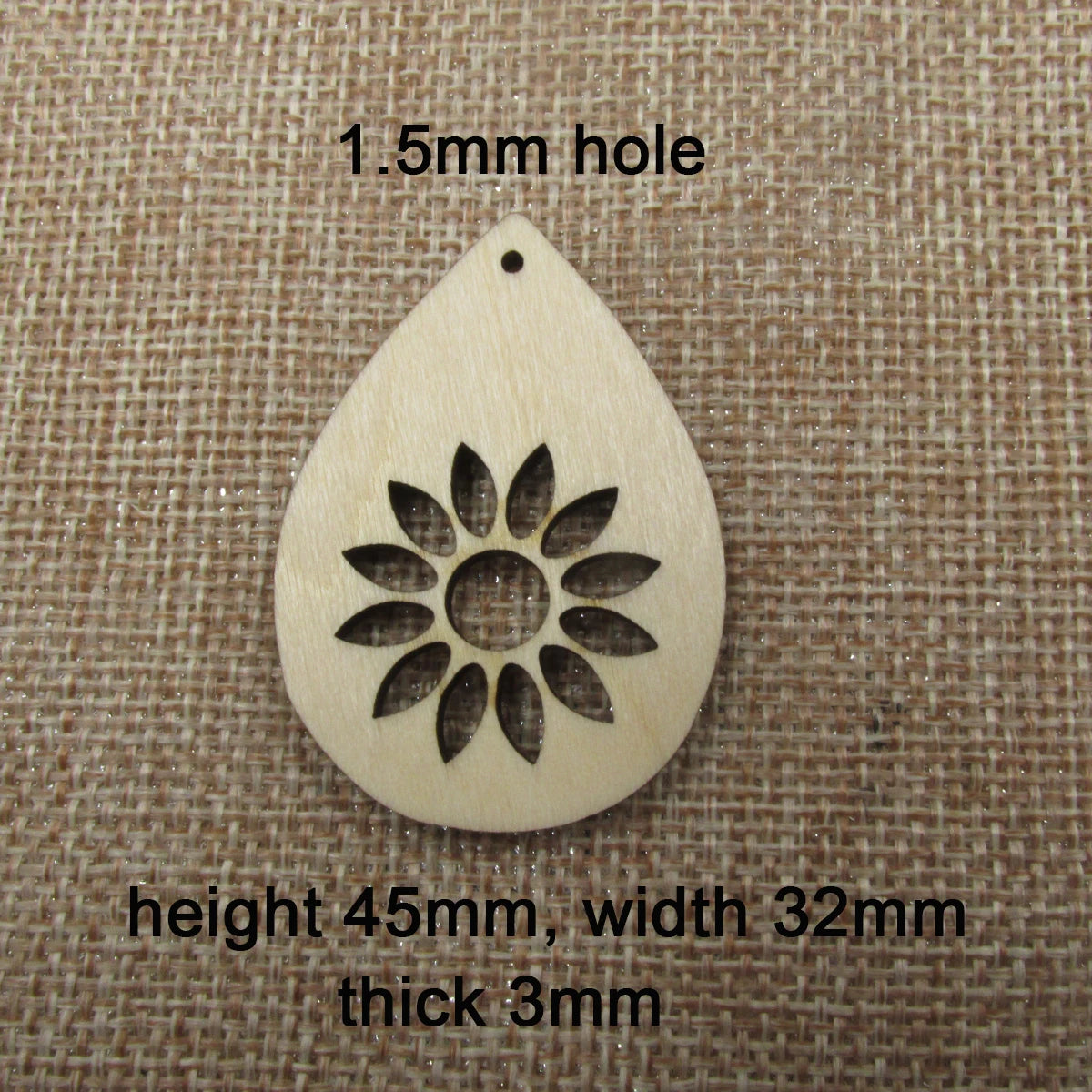 10pcs Unfinished Wooden Blanks Sun Flower Shape Teardrop Sunflower For DIY Earrings Findings Jewelry