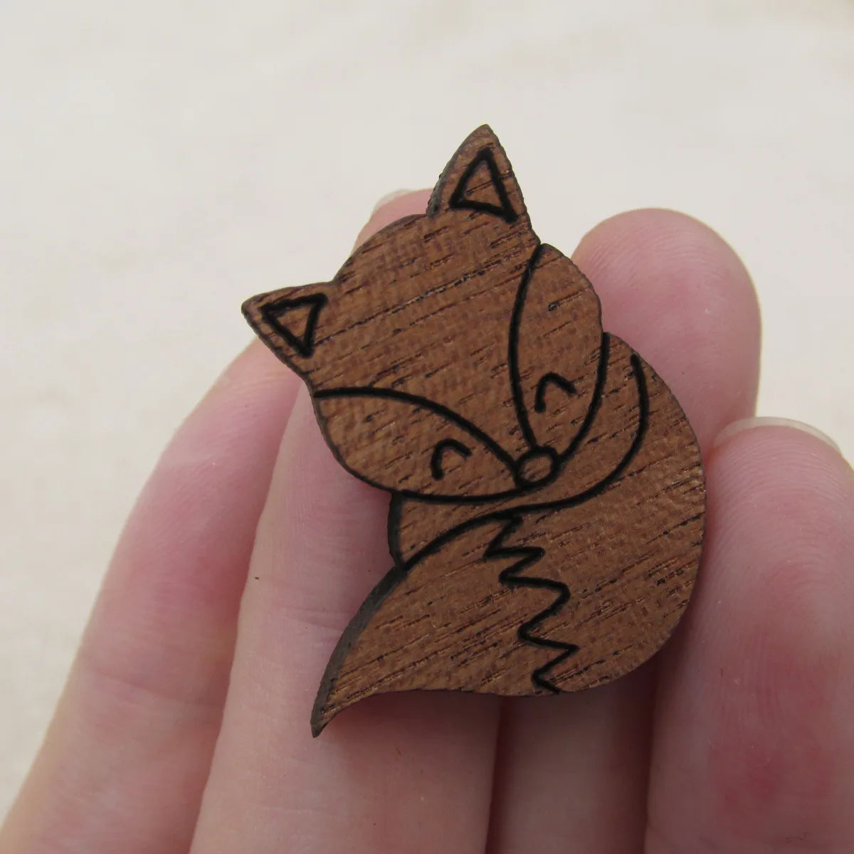 Laser Cut Unfinished Wooden Animal Fox Charm Pendant Jewerly Finding Perfect for Earring Brooch Necklace
