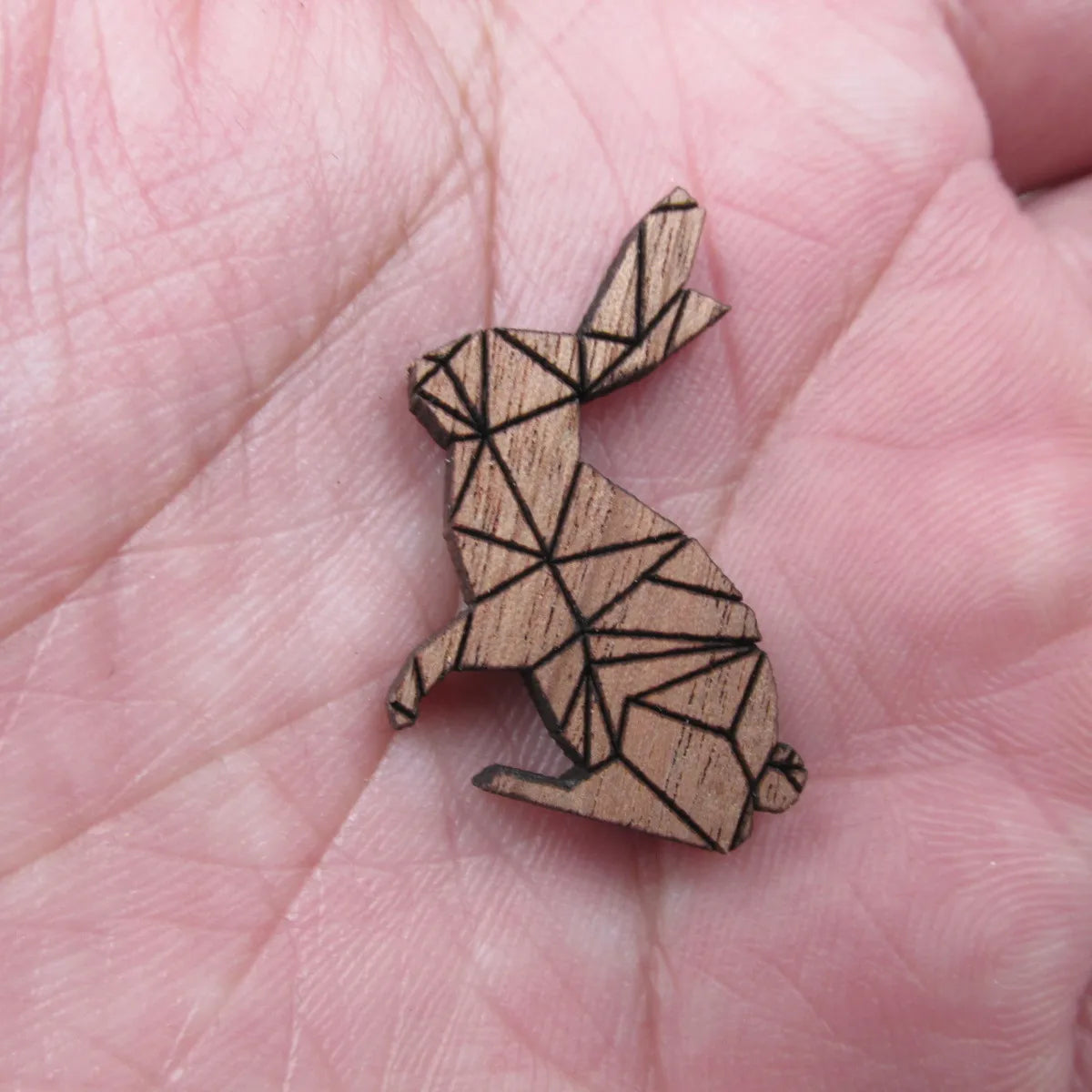 Laser Cut Unfinished Wood Rabbit  Charms Pendant Wood Bunny Perfect For Earring Brooch Neckace -  Jewerly supplier