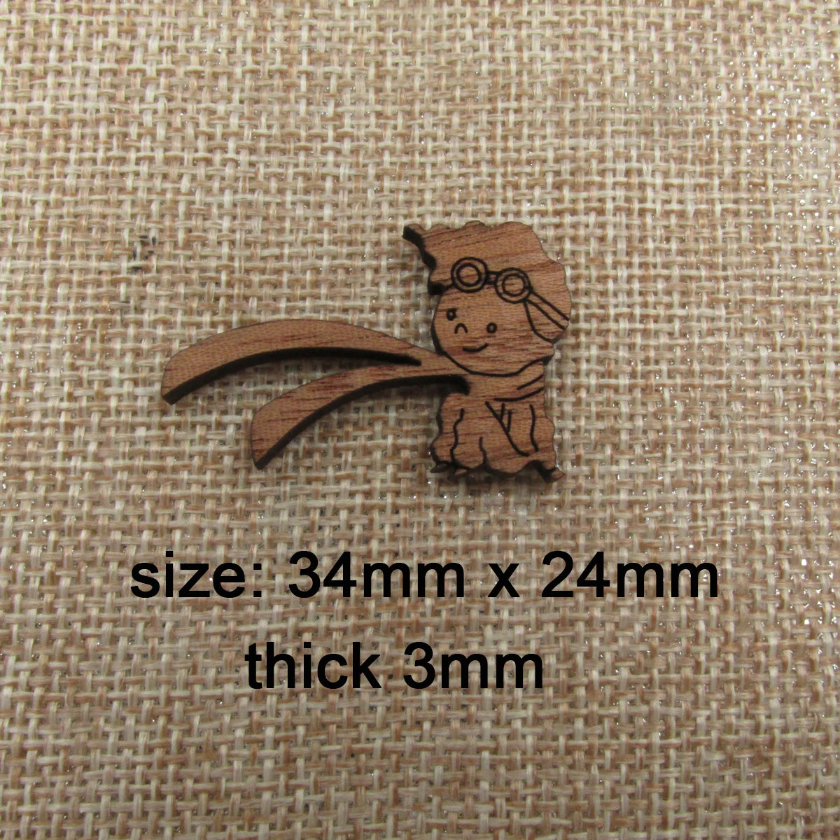 6pcs Unfinished Wooden Prince Fox Blank Charm For Jewelry Making Brooches Earring Pendant Bracelet Necklace Pin