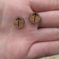 5 Pair Unfinished Blank Geometric Wooden Triquetra Triskell Symbol Cabochon Charm Laser Engrave Wood Shape Cutouts Earring