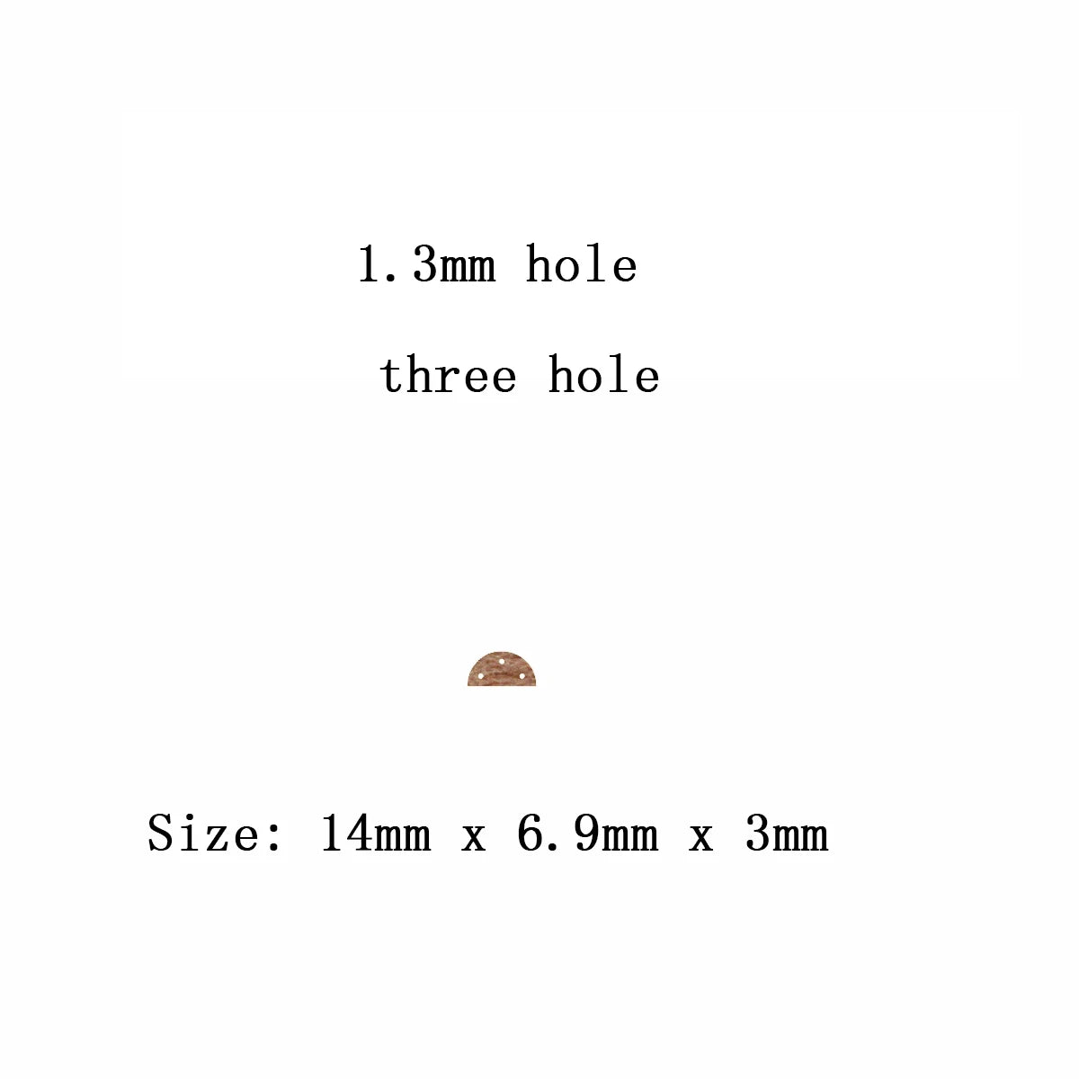 6pcs Unfinished Blank Wooden Geometric Half Circle Smicircle Three Holes Earring Connector Pendant for Jewelry Making