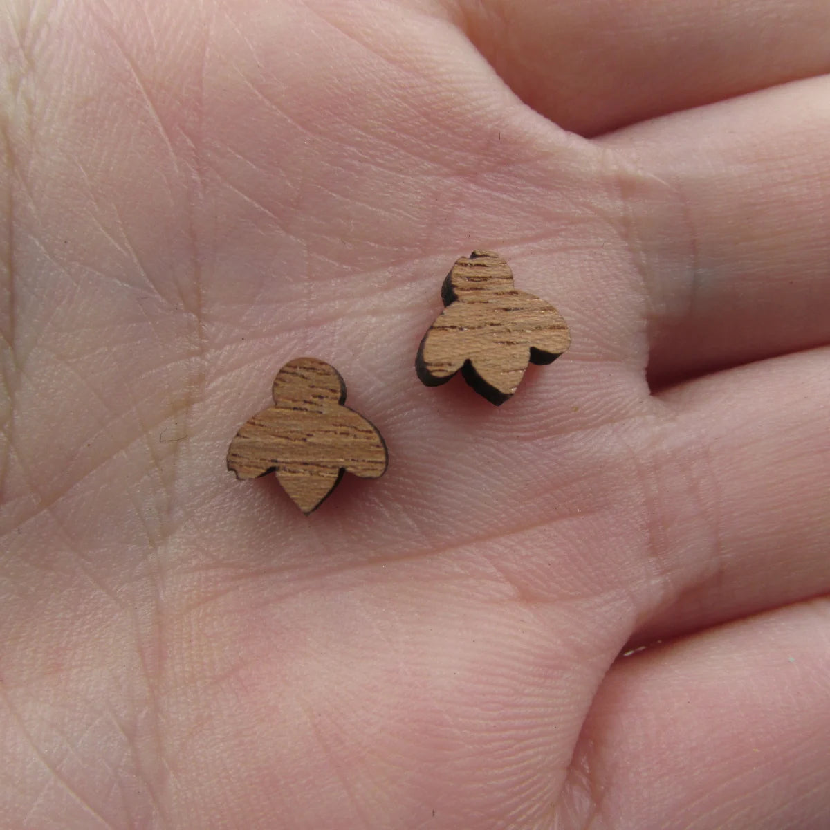 5 Pair Unfinished Blank Wooden Insect Bug Bee Cabochon Charm Wood Shape Cutouts For DIY Craft  Earring