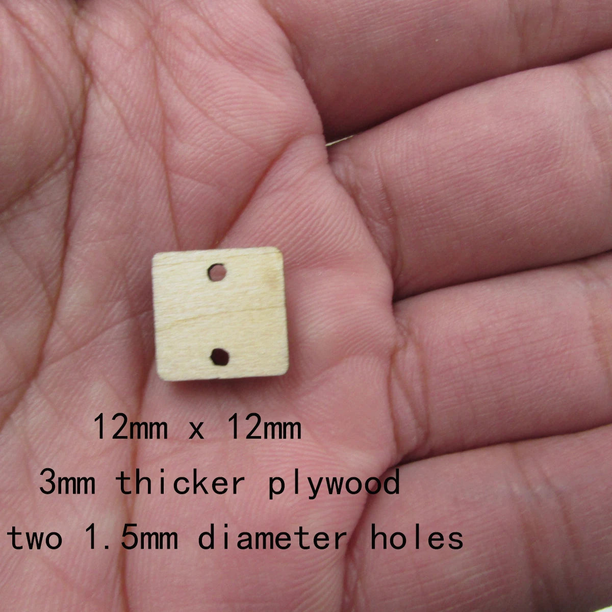 10 Pcs Unfinished Blank Wooden Geometric Square Shape Cutout Plywood Connector Jewelry Finding Supplies For Earrings