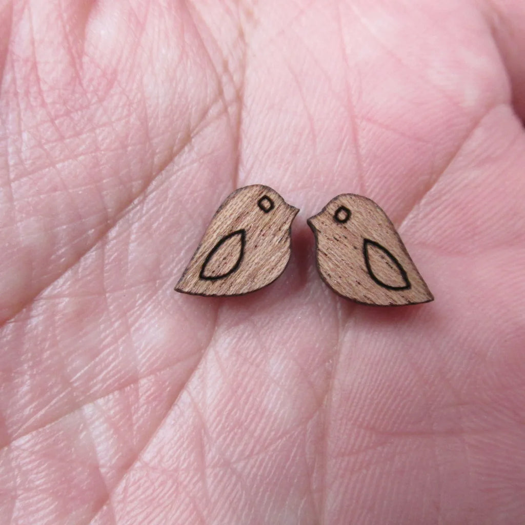 Laser Cut Unfinished Blank Wooden Bird Cabochon Charms For DIY Wood Craft  Earring Stud  Jewerly
