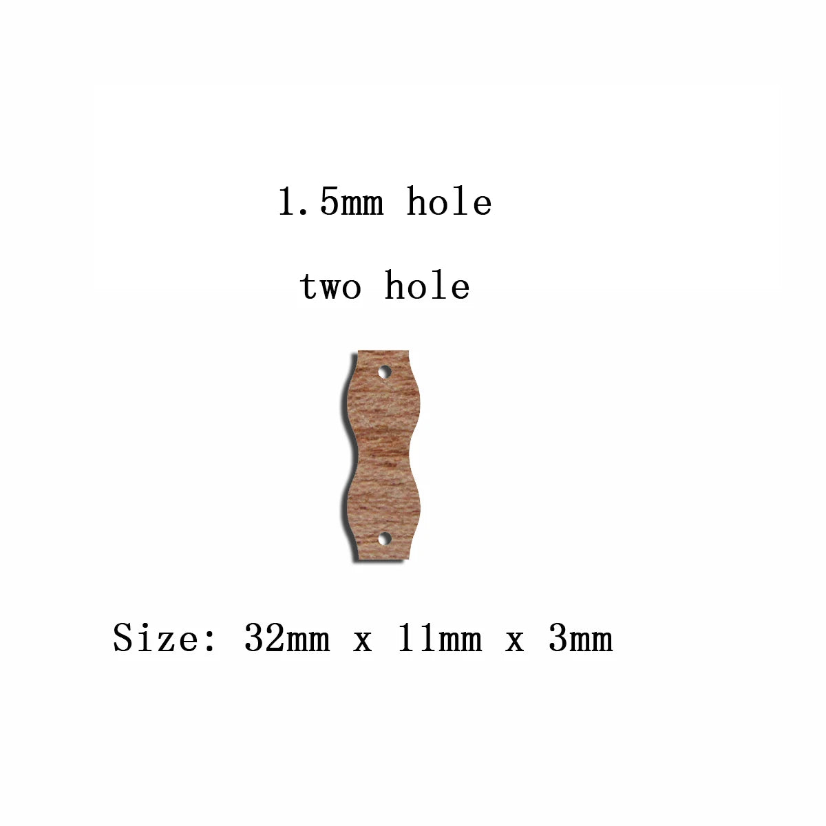 6pcs Unfinished Blank Wooden Long Rectangle Bar Charms Connector Pendant for Women Female Jewelry Making DIY Crafting