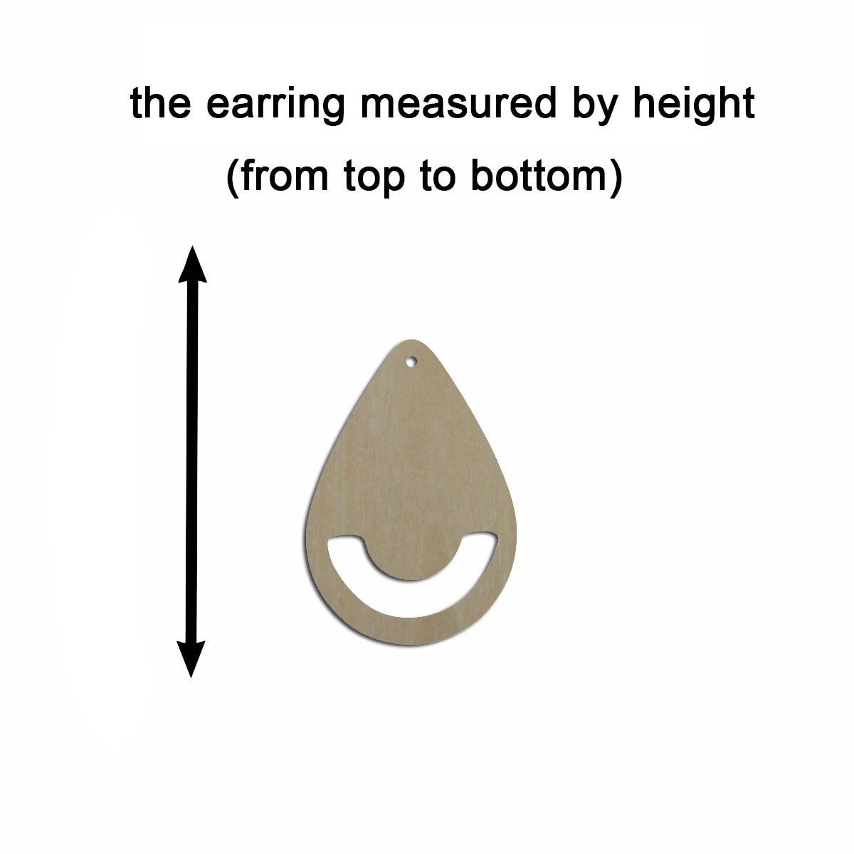 10pcs Unfinished Wood Blank Raindrop Tear Drop Cutout Shape Macrame Earring Pendant Charms For DIY Jewelry Making
