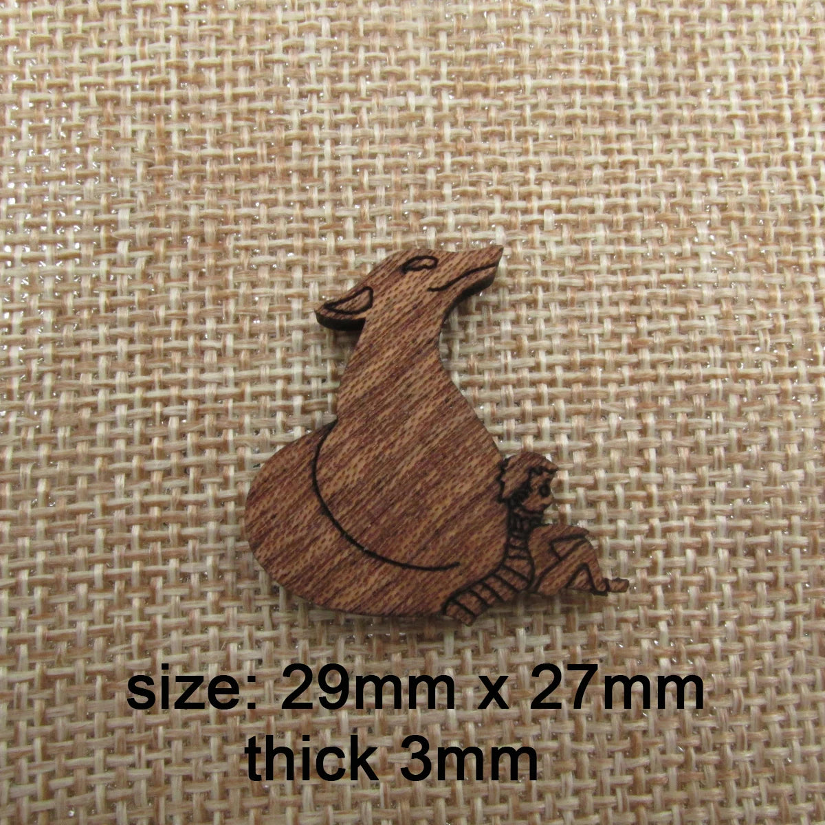 6pcs Unfinished Wooden Prince Fox Blank Charm For Jewelry Making Brooches Earring Pendant Bracelet Necklace Pin