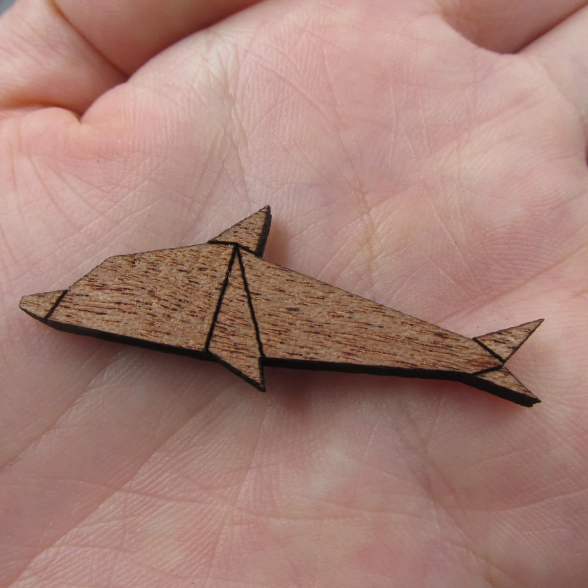 3 Pair Unfinished Under the Sea Ocean Animal Wooden Dolphin Shape Cutout For Brooches Pin Magnet Pendant Jewerly Diy Making