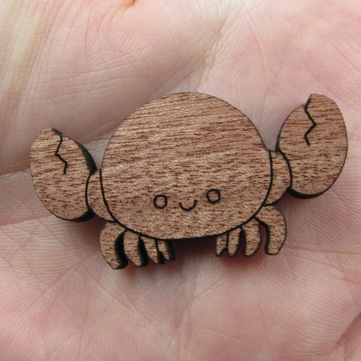 3 Pair Unfinished Under the Sea Ocean Animal Wooden Crab Shape Cutout For Brooches Pin Magnet Pendant Jewerly Diy Making