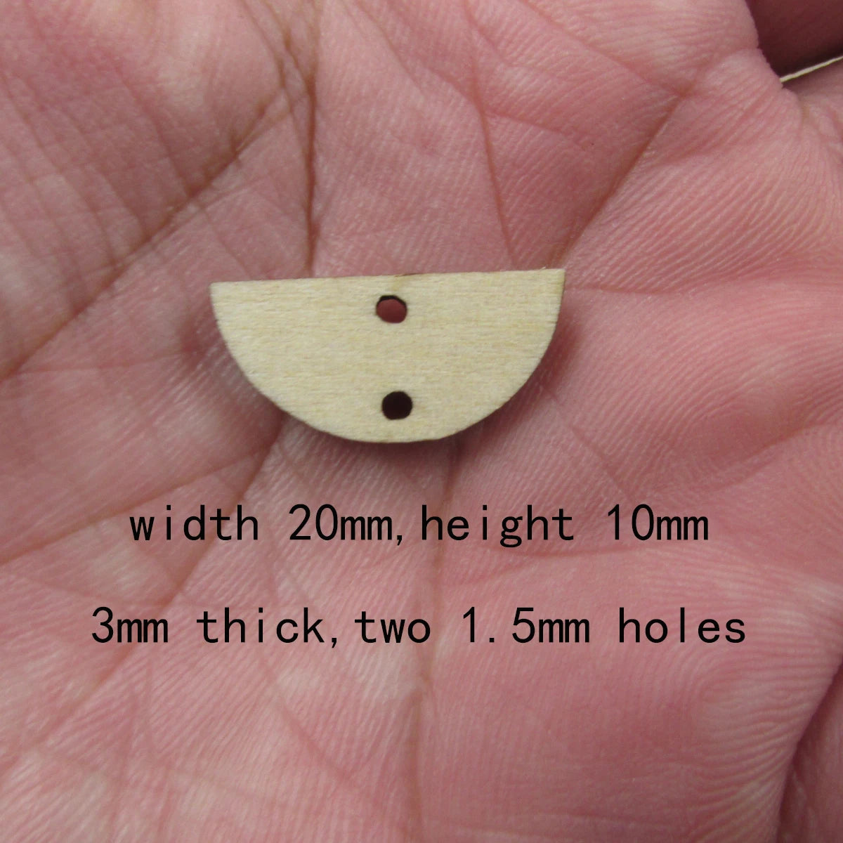 10 Pcs Unfinished Blank Wooden Half Circle Shape Cutout Plywood Connector Jewelry Finding Supplies For Earrings