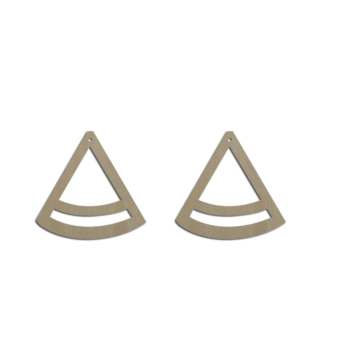 10pcs Unfinished Wood Blanks Geometric Triangle Fan Shape Macrame Earring Part Findings Wholesale For DIY Jewelry Making