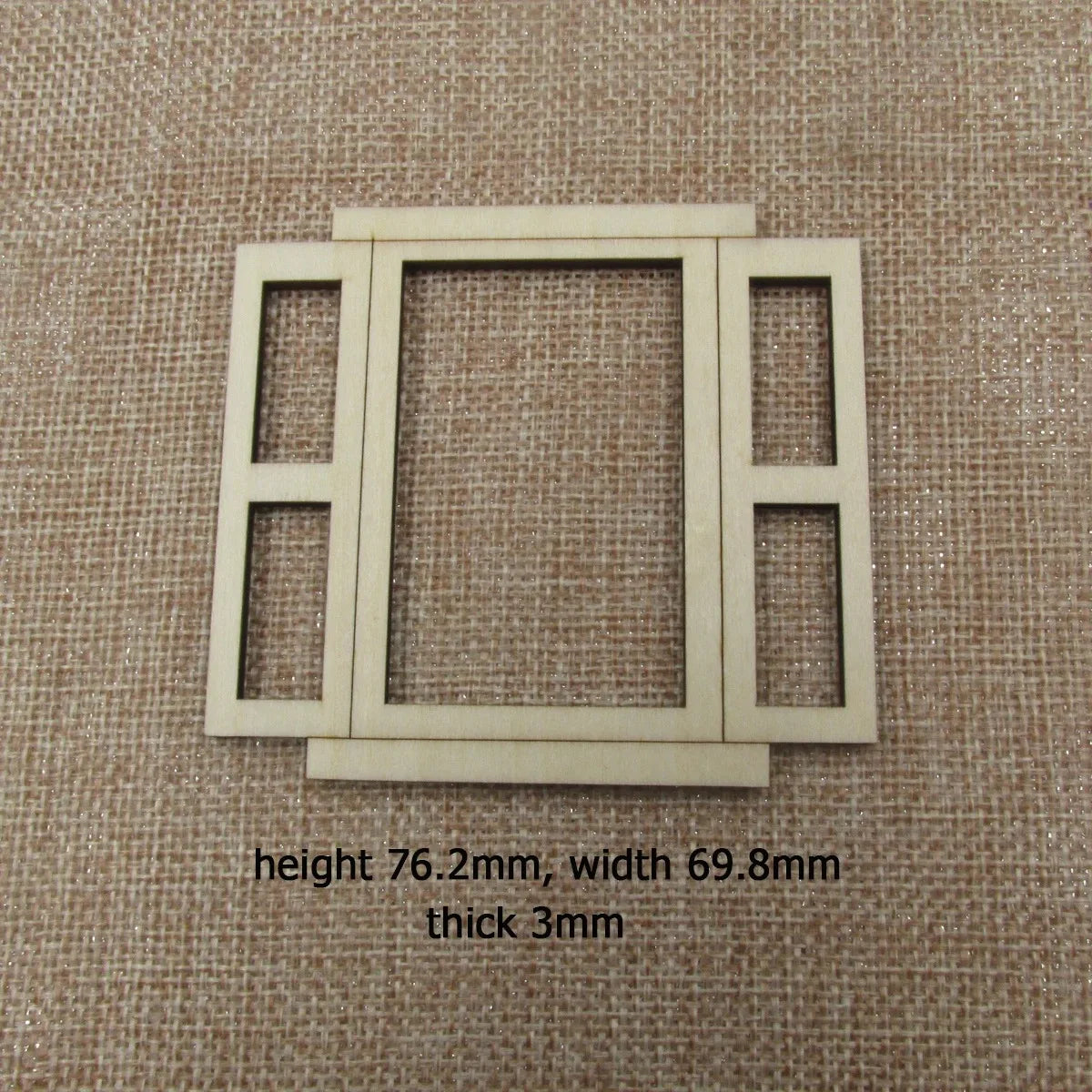 10Pcs Unfinished Blank Wooden Fairy Door Doll House Accessories, DIY Craft, Outside Windows