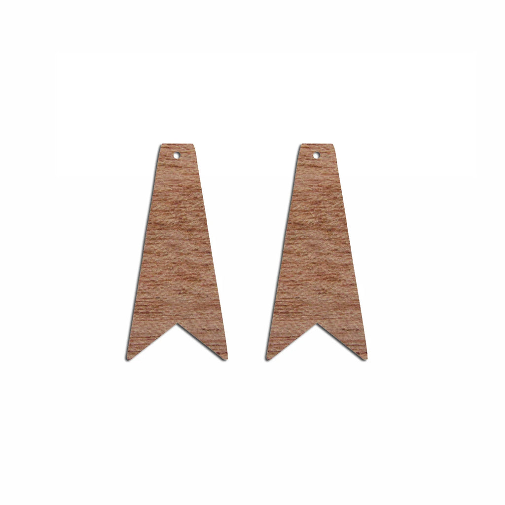 6pcs Unfinished Blank Wooden Dangle Shape Wood Drop Earring Charms Pendant for DIY Jewelry Making
