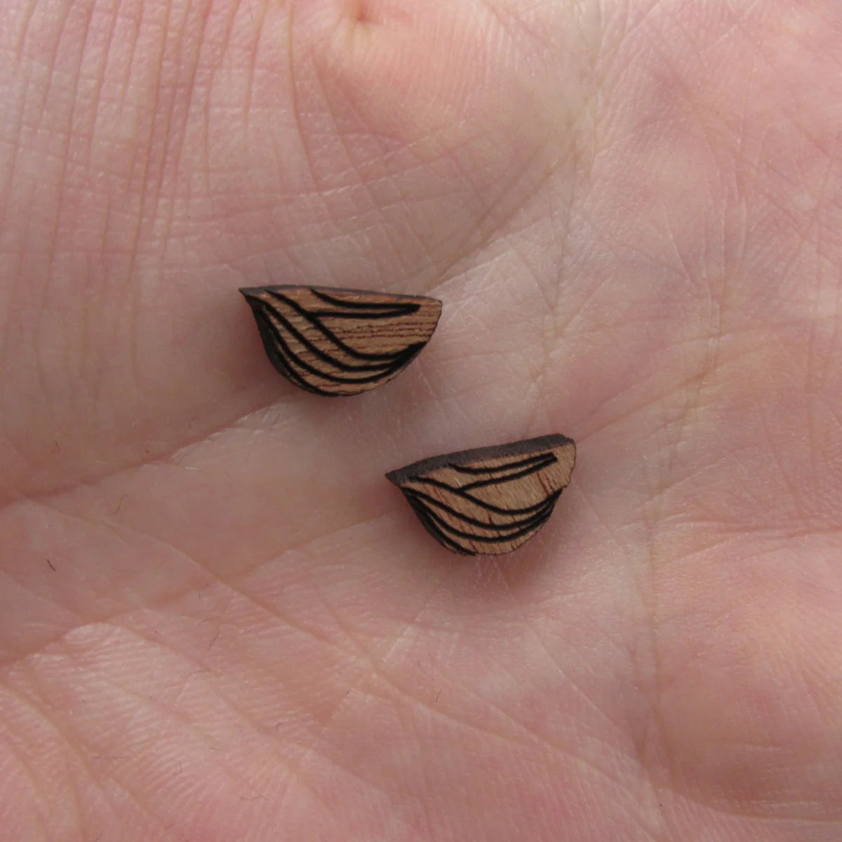 5 Pair Unfinished Blank Wooden Onions Tomato Potato Cabochon Wood Shape Cutouts For DIY Craft Earring Stud