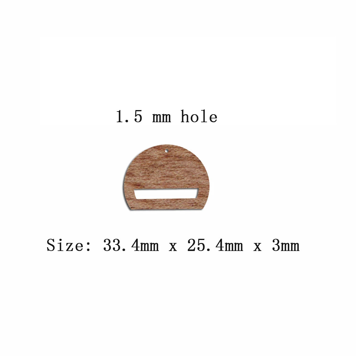 6pcs Unfinished Blank Wooden Geometric Half Circle Macrame Wood Earring Charms Pendant for Jewelry Making