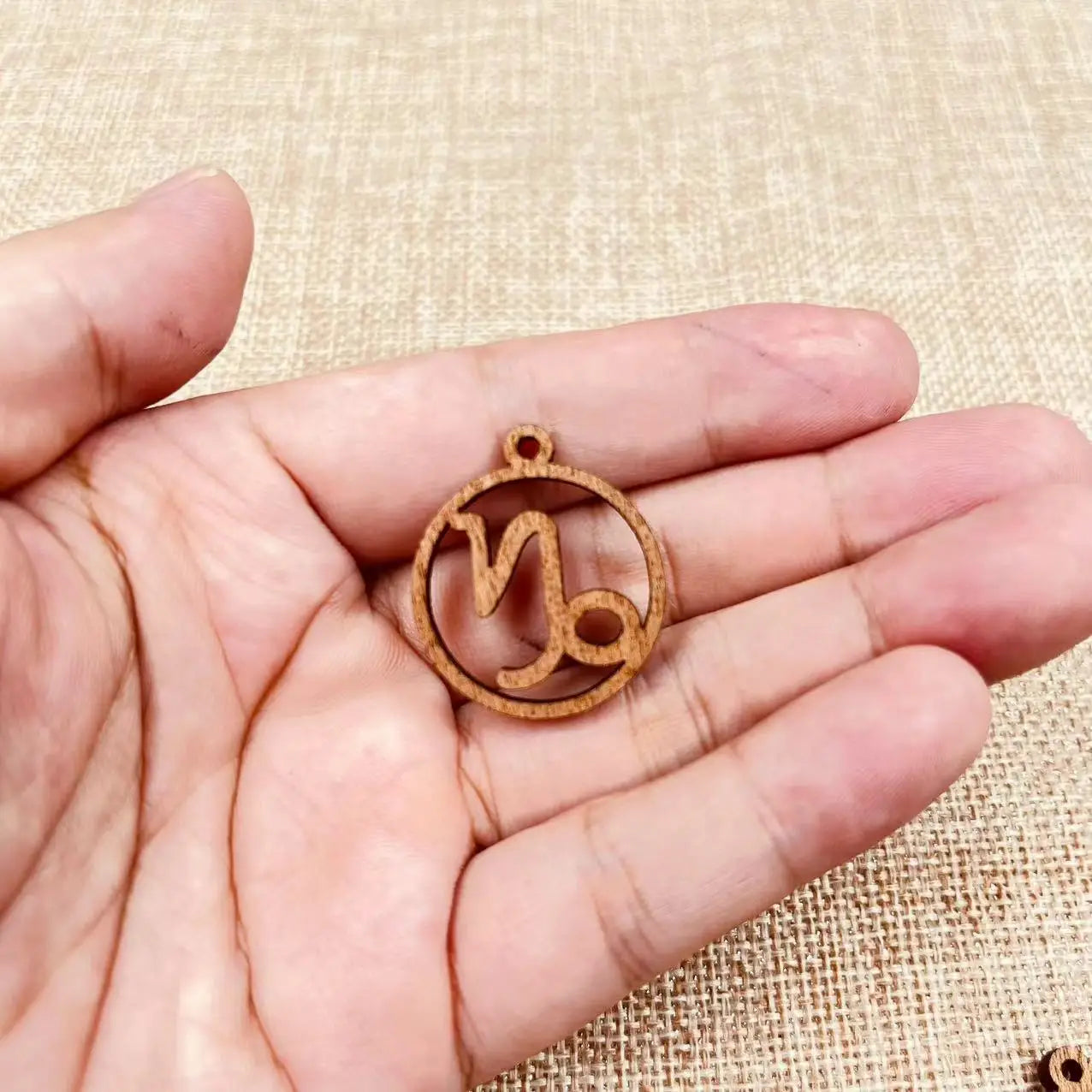 6pcs Unfinished Wood Zodiac Sign Charms Earring Pendants For Jewelry Making DIY Handmade Crafte