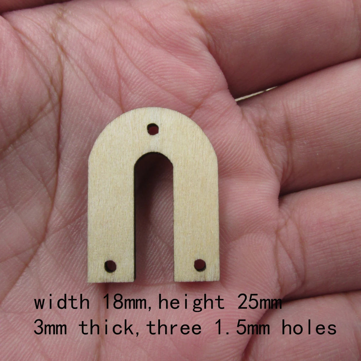 10 Pcs Unfinished Blank Wooden Rainbow Door U Shape Cutout Plywood Connector Jewelry Finding Supplies For Earrings