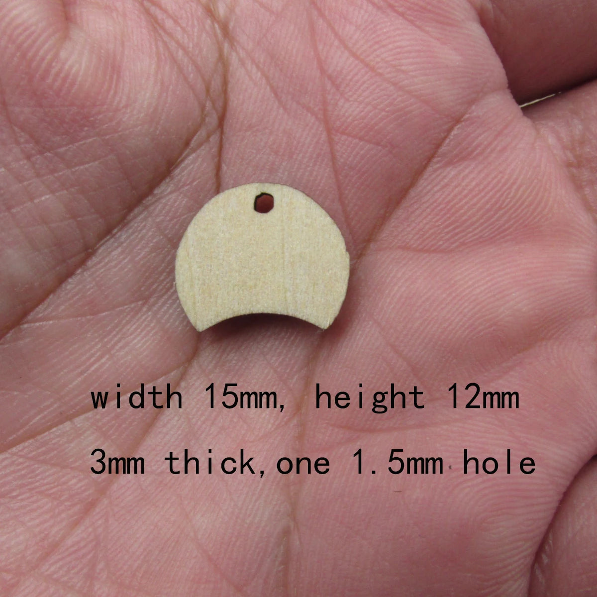 10 Pcs Unfinished Blank Wooden Moons And Star Semi Circle Shape Cutout Plywood Connector Jewelry Finding Supplies For Earrings