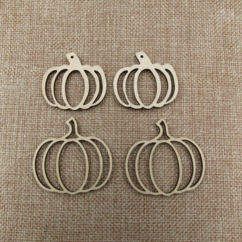 10pcs Unfinished Wooden Earring Blanks Pumpkin Macrame DIY Jewelry Earrings Parts Findings Accessories Supplies