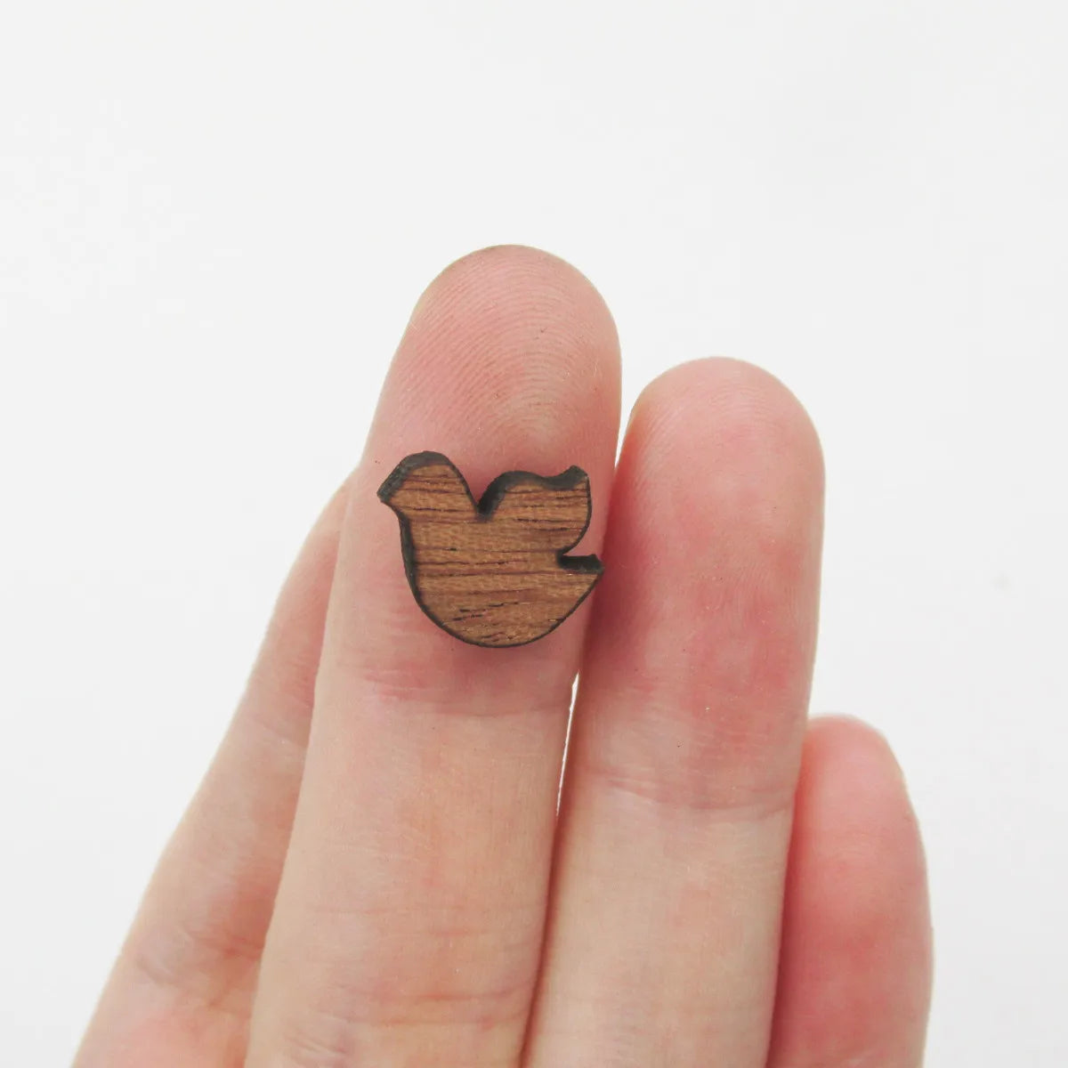 Laser Cut Jewelry Supplies Wooden Shape Birds Charms Cabochon For DIY wood earring stud