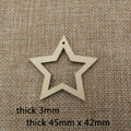 10pcs  Macrame Star Shape Earring Blanks Wood  Findings DIY Stars Cutout Earrings Pendants for Women Jewelry Making