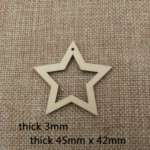 10pcs  Macrame Star Shape Earring Blanks Wood  Findings DIY Stars Cutout Earrings Pendants for Women Jewelry Making
