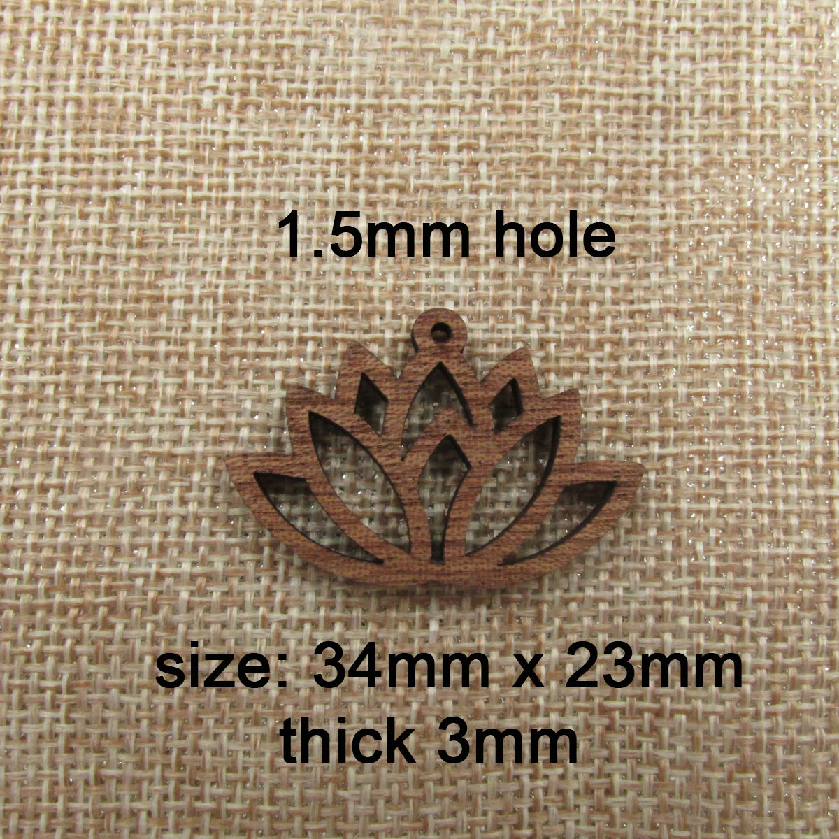 6pcs Unfinished Blank Wood Lotus Flower Leaf Head Wooden Charms Pendants Earrings Lotus Necklace For DIY Jewelry Making