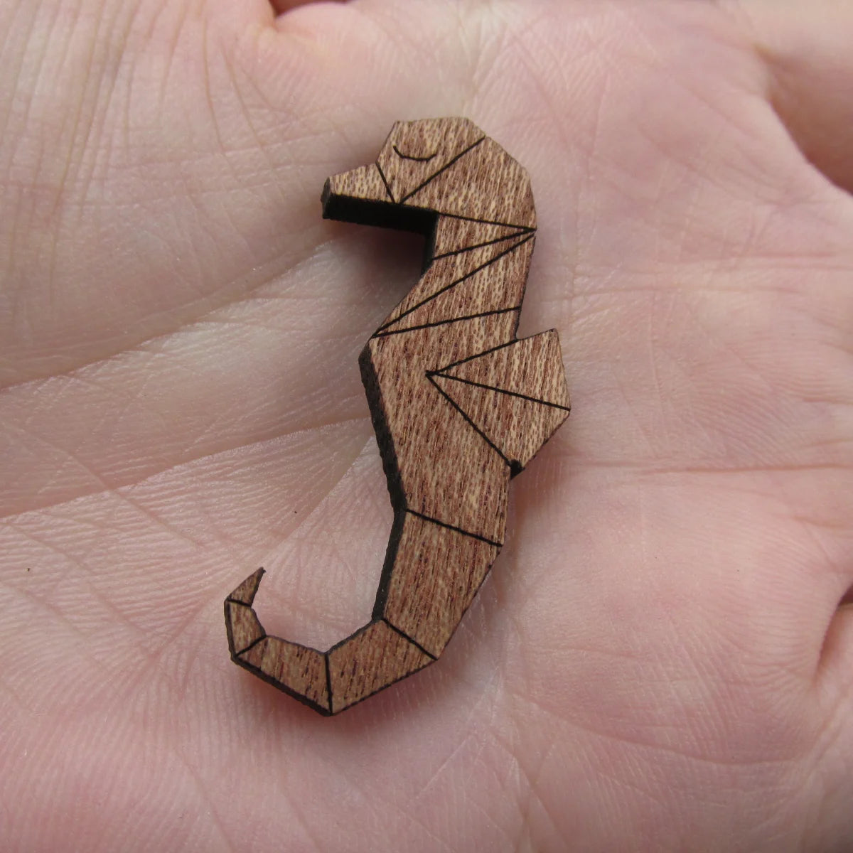 3 Pair Unfinished Ocean Animal Wooden Sea Horse Shape Cutout For Brooches Pin Magnet Pendant Jewerly Diy Making