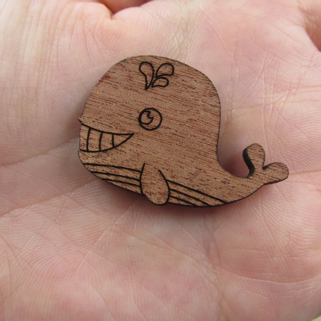 3 Pair Unfinished Under the Sea Ocean Animal Wooden Whales Shape Cutout For Brooches Pin Magnet Pendant Jewerly Diy Making