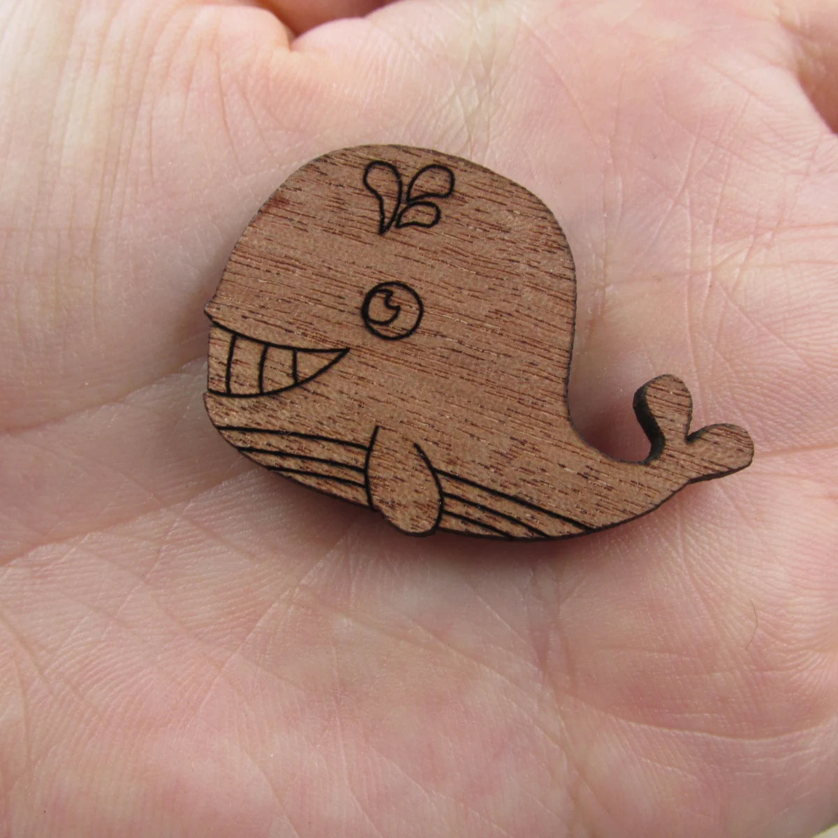 3 Pair Unfinished Under the Sea Ocean Animal Wooden Whales Shape Cutout For Brooches Pin Magnet Pendant Jewerly Diy Making