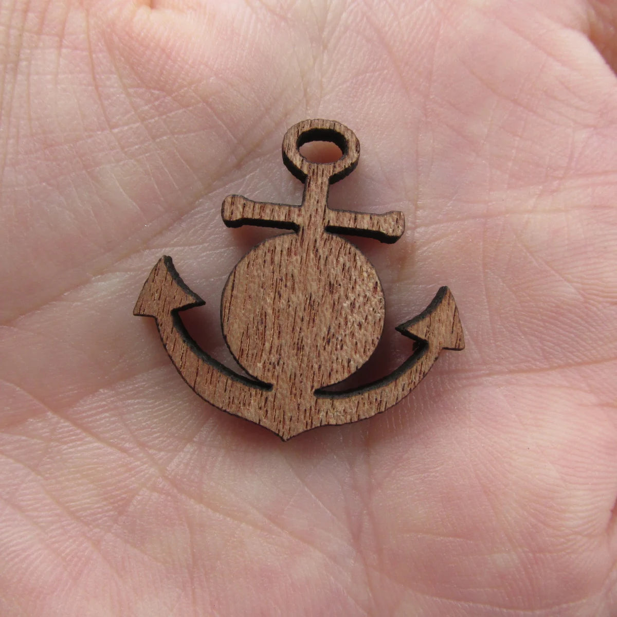 3 Pair Unfinished Ocean Wooden Beach Boat Anchor Shape Cutout For Brooches Pin Magnet Pendant Charms Diy Making