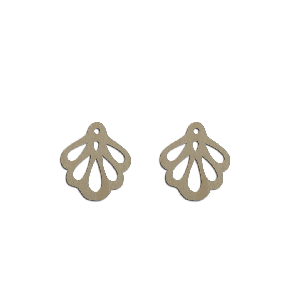 10pcs Unfinished Wood Blank Leaf Cutout Shape Macrame Leaves Earring Pendant Charms For DIY Jewelry Making