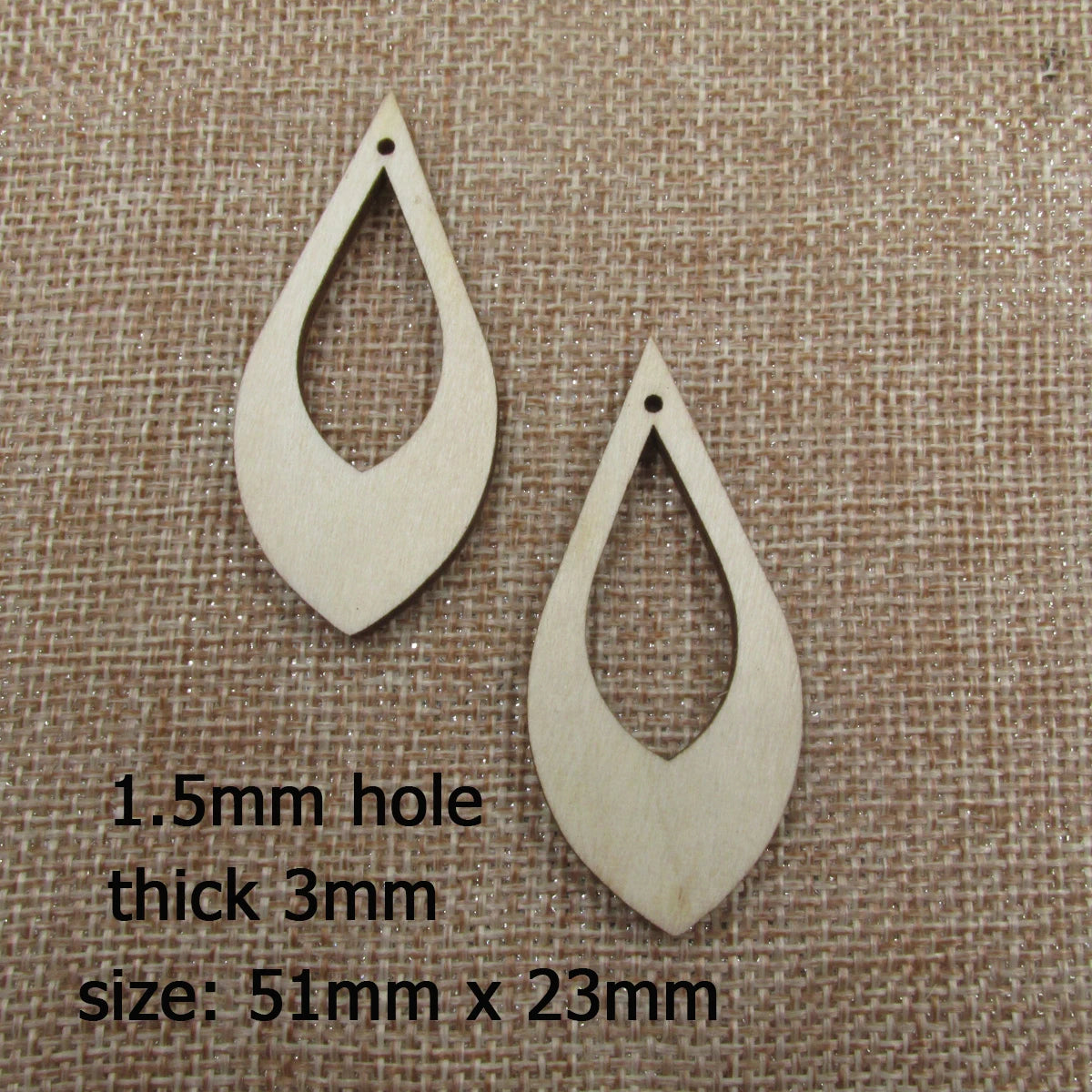 10pcs Wood Earring Blanks Unfinished  Little Teardrop Earrings for Jewelry Making Pendant Bulk DIY Lightweight Statement