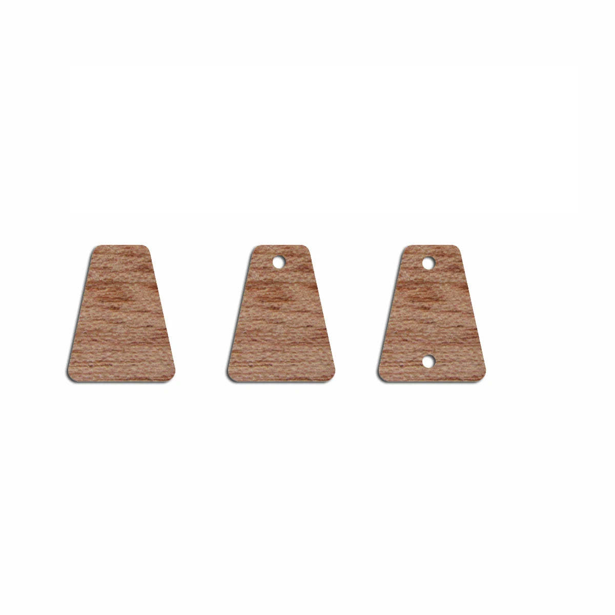 6pcs Unfinished Blank Wooden Geometric Trapezoid Stud Earring Connector Pendant for Women Female Jewelry Making DIY Crafting
