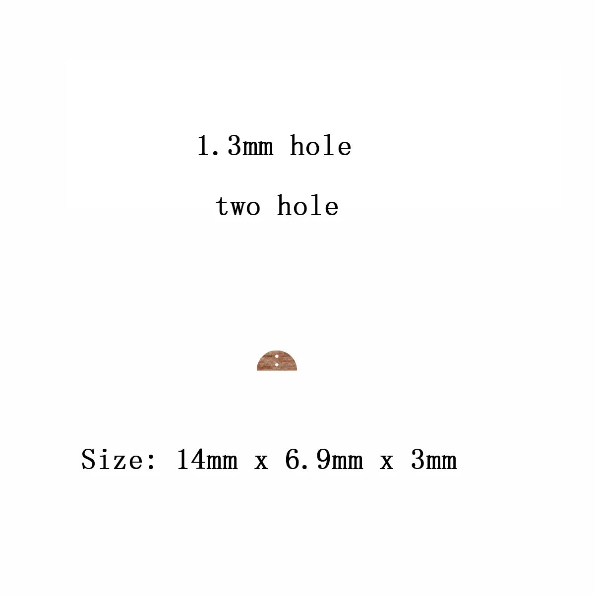6pcs Unfinished Blank Wooden Geometric Half Circle Smicircle Two Holes Earring Connector Pendant for Jewelry Making