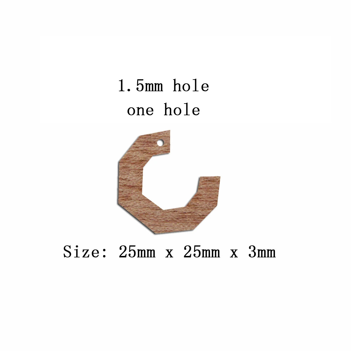 6pcs Unfinished Blank Wood Origami Open Hoop Circle Charm Connector Pendant for Women Female Jewelry Making DIY Crafting