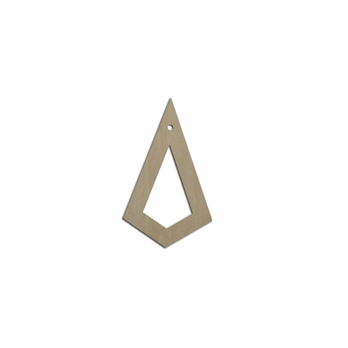 10pcs Unfinished Blank Wood Geometric Triangle Tie Ice Cream Cutout Shape Earring Pendant Jewelry Charm Finding