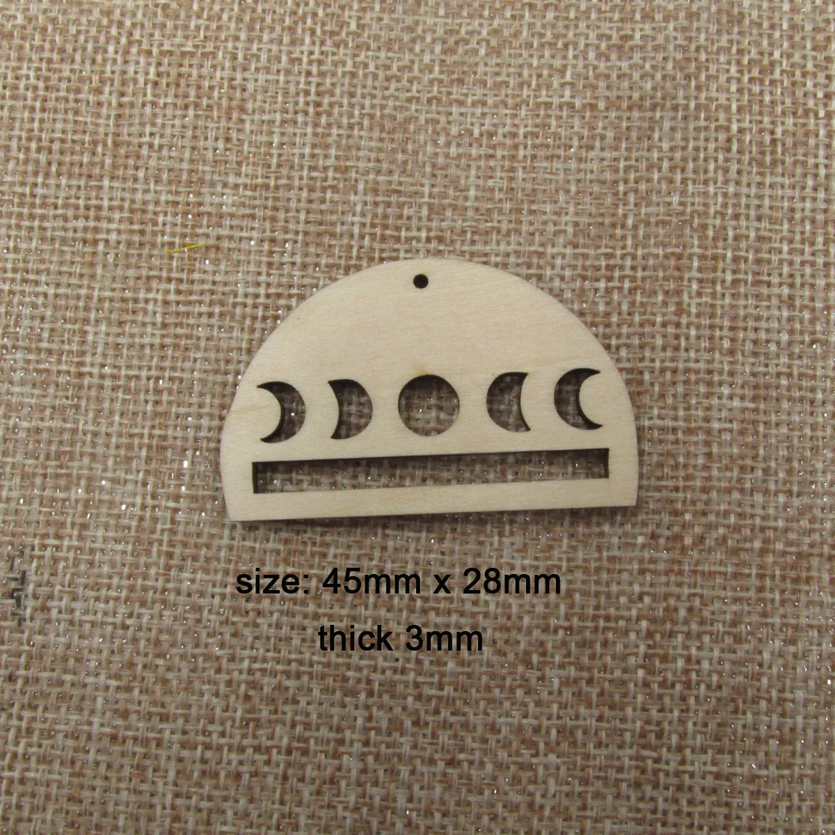 10pcs Unfinished Blanks Wood Crescent Moon Macrame Circle Diamond Teardrop Shape For Jewelry Findings Hoops Earring