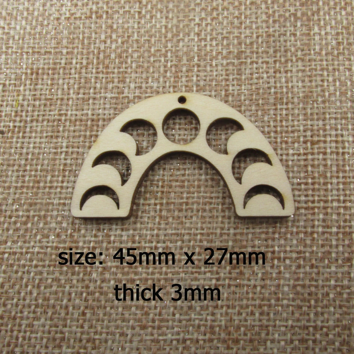 10pcs Unfinished Wood Crescent Moon Jewelry Findings Moon Earring Hoops  for Macrame DIY Wood Earring Blanks