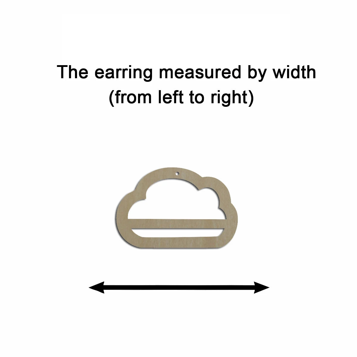 10pcs Unfinished Wood Blank Cloud Cutout Shape Macrame Earring Pendant Charms For DIY Jewelry Making