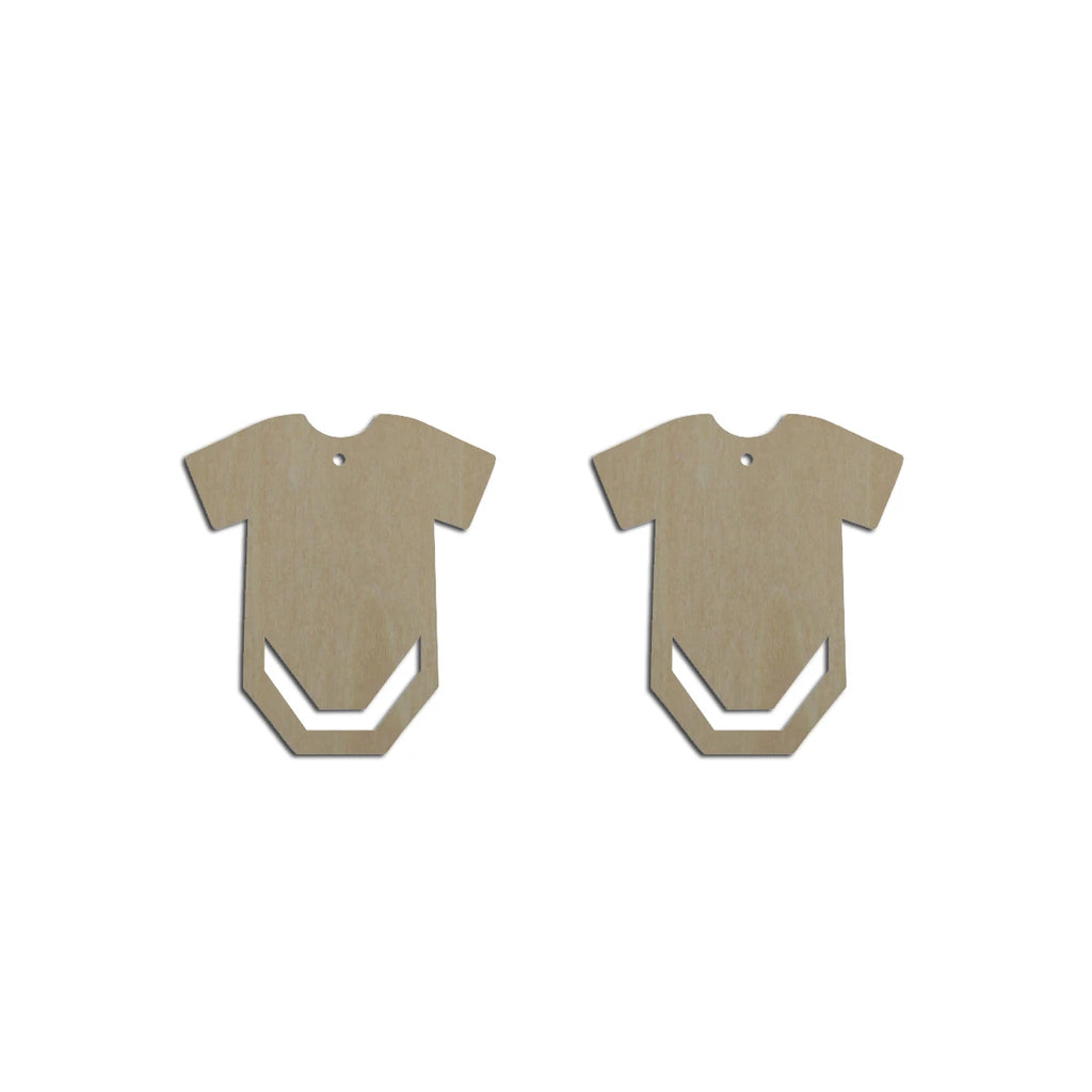 10pcs Unfinished Wood Blanks Body Shirt Cutout Shape Macrame Earring Part Findings Pendant Charm For DIY Jewelry Making